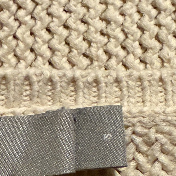 Vince Lattice Stitch Crewneck Sweater Knitwear Coastal, size Small - Picture 9 of 13